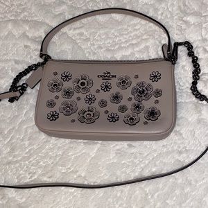 Coach crossbody and shoulder bag with 3D flowers